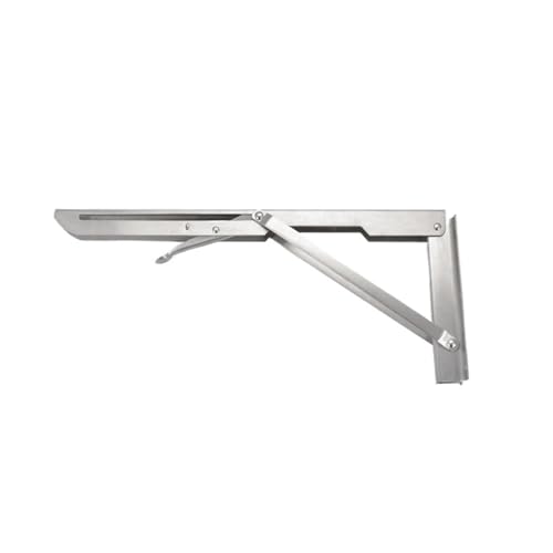 Klappkonsole Schwerlast 2 stücke Klapp Regal Halterung Zusammenklappbare Hardware for Tisch Arbeit RV Auto Platzsparend(Silver 14inch) von EKalgretrA