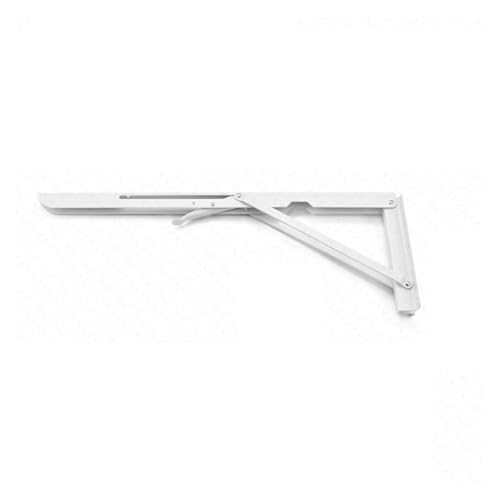 Klappkonsole Schwerlast 2 stücke Klapp Regal Halterung Zusammenklappbare Hardware for Tisch Arbeit RV Auto Platzsparend(White 20inch) von EKalgretrA