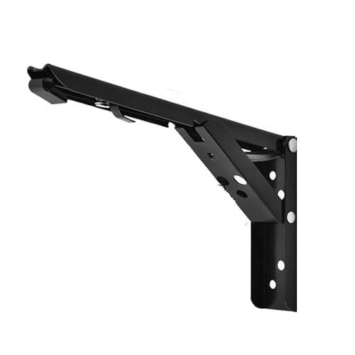 Klappkonsole Schwerlast 2 stücke Klapp Regal Klammern Zusammenklappbare Halterung for Tisch Arbeit Platzsparende DIY(Black 10inch) von EKalgretrA