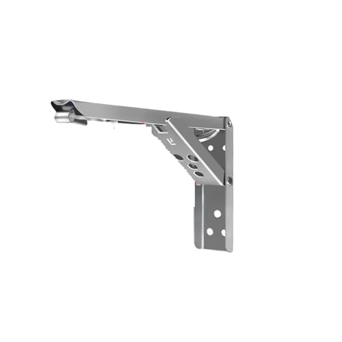 Klappkonsole Schwerlast 2PCS 8/10/12/14 Zoll Klapp Dreieck Regal Halterung Einstellbare Unterstützung Wand Bank Tisch(Silver 12 Inch) von EKalgretrA