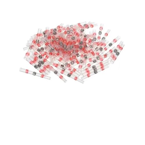 Schrumpfverbind Set 10/30/50PCS Schweißen Wärmeschrumpfende Draht Stecker Löten Hülse Draht Terminal Kit Marine Isolierung(Red,30PCS) von EKalgretrA