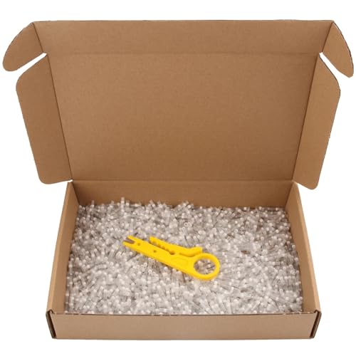 Schrumpfverbind Set 100~5000 STÜCKE Terminals Schrumpf Lötmuffe Isolierte Elektrische Stoßverbinder Wasserdichte Drahtverbinder(White AWG 26-24,500PCS) von EKalgretrA