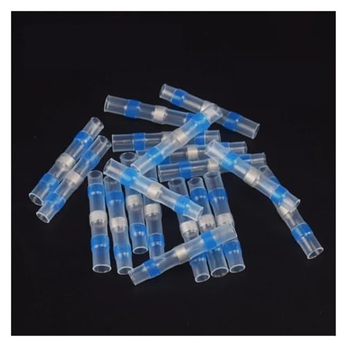 Schrumpfverbind Set 50/100/200Pcs Solder Dichtung Wärme Stecker Schrumpfen Butt Anschlüsse Lug Terminals(Blue 100pcs) von EKalgretrA