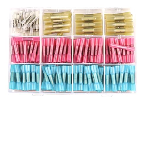 Schrumpfverbind Set Verpackte Schrumpfstoßverbinder, wasserdichte isolierte Crimp-Anschlussklemmen for Automobil-Marinekabel(100PCS) von EKalgretrA