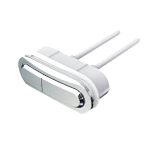 WC-Spülknopf, 110 x 40 mm, verchromt, ovaler WC-Druckknopf, Badezimmer, rechteckiger Spülhilfe-Wassertankknopf Toilettenspülknopf von EKalgretrA