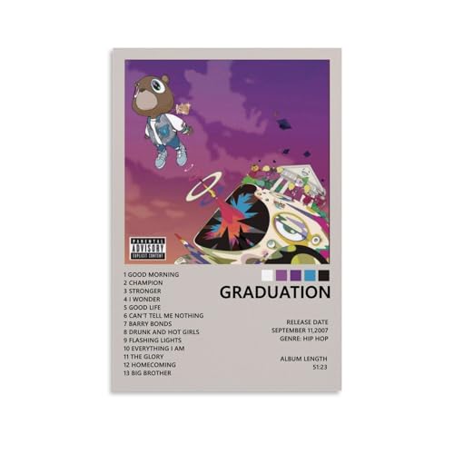 EKoKim Kanye West Graduation Album Poster Dekorative Malerei Leinwand Wandposter und Kunstdruck Modern Familie Schlafzimmer Dekor Poster 30 x 45 cm von EKoKim