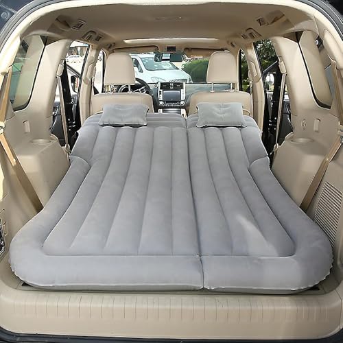 EKsma Aufblasbare Automatratze for Audi Q7 4M (7 Sitze) 2015 2016 2017 2018 2019, tragbares Luftbett, Kofferraum, Campingbett, Rücksitzmatratze, faltbares Luftbettkissen(Gray) von EKsma