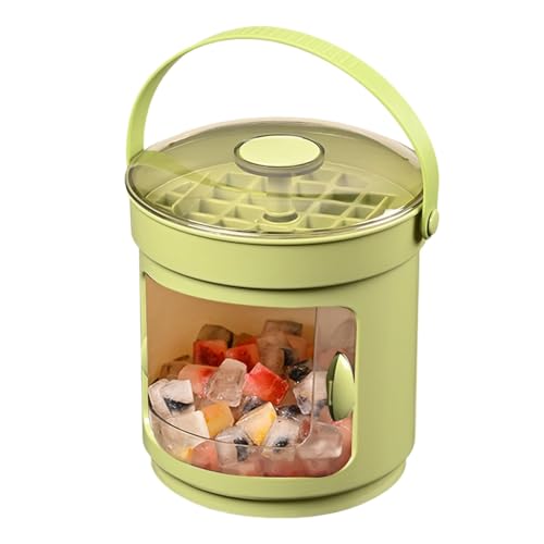 Eiswürfelbehälter – Rotierender Eiswürfelbereiter mit 36 ​​Gittern, Große Kapazität | Eisbehälter mit Deckel, Leicht zu lösender Behälter for selbstgemachte Pucks, Gekühlt(Green) von EKsma