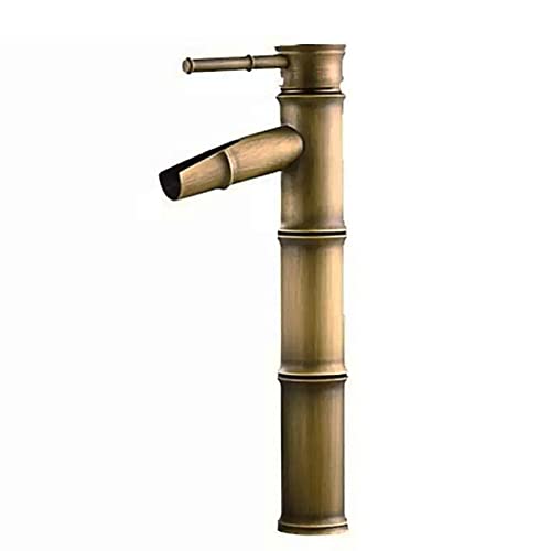 Wasserfall-Wasserhahn im Eichen-Kiefern-Bambus-Design – Antikes Kupfer, gebürsteter Edelstahl, modern, bronzefarben, 3-fach-Verbindung for Badezimmer-Waschbecken Wasserfall-Wasserhahn im Eichen-Kiefern-Bambus-Design – Antikes Kupfer, gebürsteter Edelstahl, modern, bronzefarben, 3-fach-Verbindung for Badezimmer-Waschbecken von EKsma