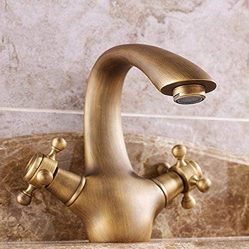 Wasserhahn Waschtischarmaturen Gebürsteter Badezimmerhahn Goldmischbatterie Doppelgriff Heiß- und Kaltwaschbeckenhahn Wasserhahn Waschtischarmaturen Gebürsteter Badezimmerhahn Goldmischbatterie Doppelgriff Heiß- und Kaltwaschbeckenhahn von EKsma