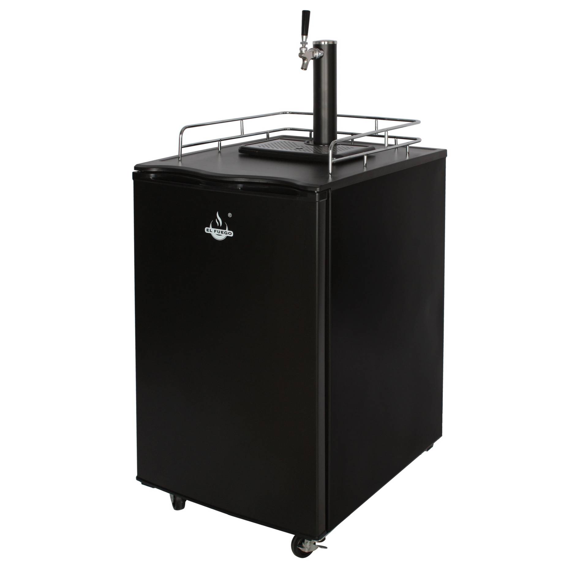 El Fuego Bierkühler mit Zapfanlage schwarz 57,5 x 88 x 70 cm von EL FUEGO