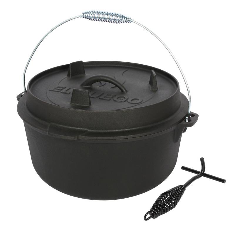 El Fuego Dutch Oven Gusseisen schwarz Ø 35 cm von EL FUEGO