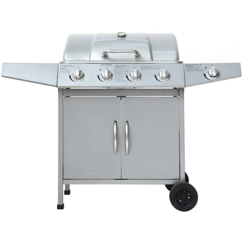 El Fuego Gasgrill Dayton 4 Brenner mit Seitenbrenner Silber von EL FUEGO