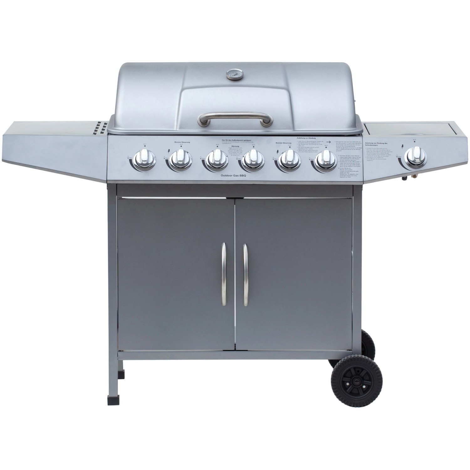 El Fuego Gasgrill Dayton 6-Brenner + Seitenbrenner Silber ca. 133 x 95 x 54 cm El Fuego Gasgrill Dayton 6-Brenner + Seitenbrenner Silber ca. 133 x 95 x 54 cm von EL FUEGO