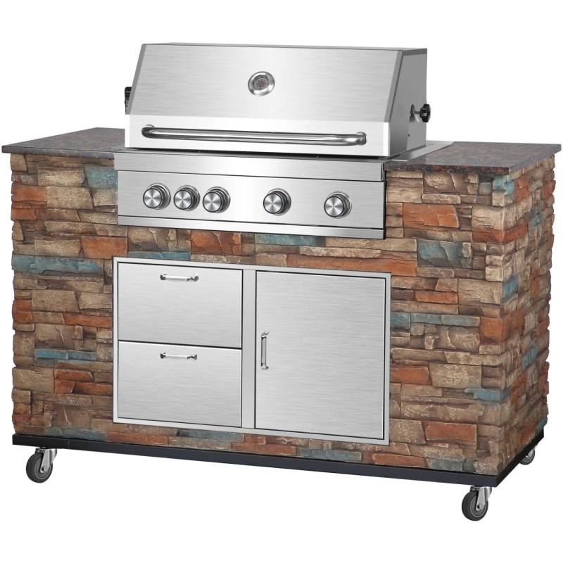 El Fuego Gasgrillküche AY 3000 Built-In ca.147 cm x 130 cm x 68 cm von EL FUEGO