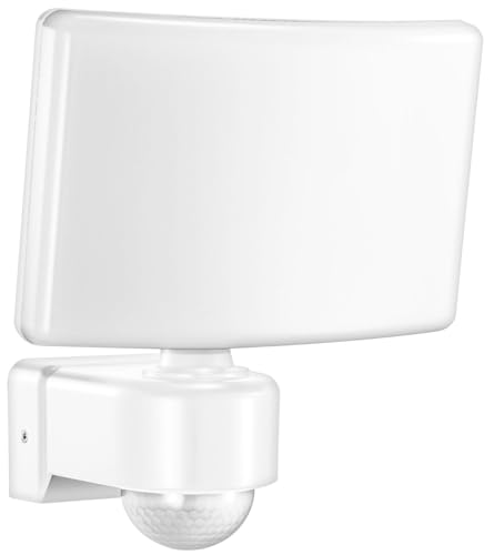 EL-HOME LED Außenstrahler ML-40B7 mit Bewegungssensor 10 m / 240° PIR, 30W, 2200lm, Dämmerungssensor, IP65, AC 230V - für den Außenbereich, Wandleuchte, Garten Lampe, Scheinwerfer - Weiß von EL-HOME