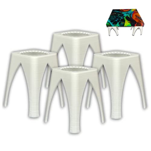Set von 4 Fuß für Acrylmalerei Leinwand Ht großes Modell 8cm - 3 Zoll Fluid Flüssigkeit, Acryl gießen oder gießen - ELACE Set von 4 Fuß für Acrylmalerei Leinwand Ht großes Modell 8cm - 3 Zoll Fluid Flüssigkeit, Acryl gießen oder gießen - ELACE von ELACE