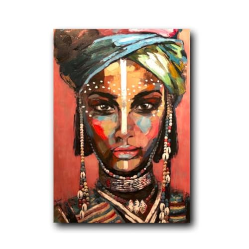 ELAFI® Poster DIN A3 | Boho Deko | Dekoration fürs Wohnzimmer oder Büro | Dekoposter, Geschenk, Kunstdruck | Ethno Stil Afrika | Frauenportrait von ELAFI