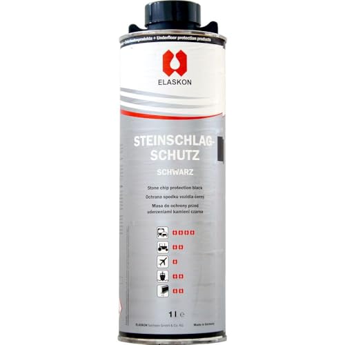 ELASKON 50125095 Steinschlagschutz schwarz (überlackierbar), 1 Liter Sprühflasche von Elaskon