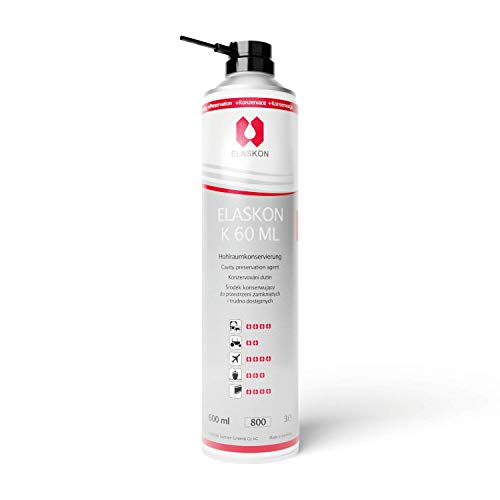 ELASKON K 60 ML - Hohlraumversiegelung 600ml / Korrosionsschutz Spray/Rostschutz Spray/Rostschutz Grundierung/Hohlraumkonservierung/Hohlraum Fett in der Aerosoldose von ELASKON