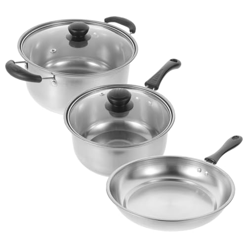 ELAYARD 1 Satz Kochtopf Set Teilig mit Deckel Multifunktionaler Suppentopf und Milchkochtopf Induktionsgeeignetes Kochgeschirr für Zuhause und Langlebig Leicht zu Reinigen und Sicher der von ELAYARD