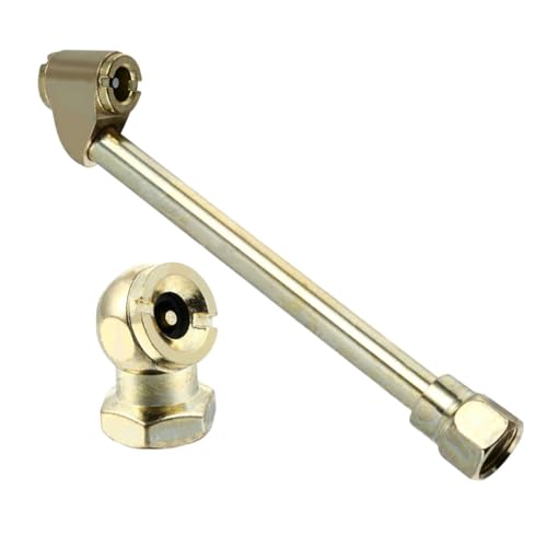 ELAYARD 1 Satz Puff Mouth Air Chuck Luftkompressor Chuck Quick Connect Chuck Reifenfüller Düse Inflator Chuck Auto Inflator Luftreifen Inflator Adapter Reifen Chuck Goldene Zinklegierung von ELAYARD
