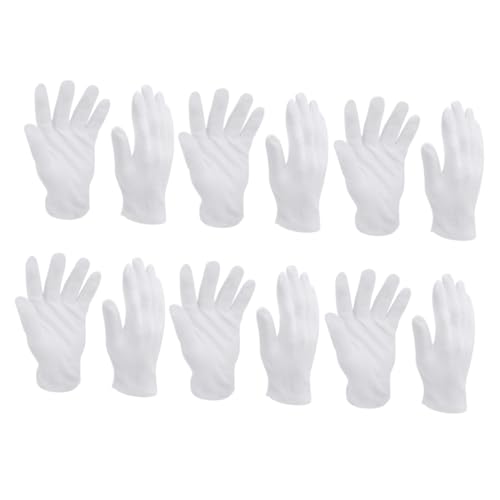 ELAYARD 10 Paare Weiße Baumwollhandschuhe Dicke Atmungsaktive Arbeitshandschuhe Strapazierfähige Industriehandschuhe und Stilvolle Partyhandschuhe Xl Vielseitig für Garten Reinigung und von ELAYARD