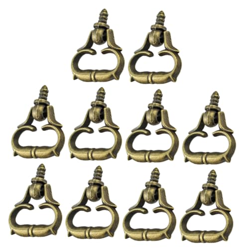 ELAYARD 10 Stück Antike Mini Schraubgriffe aus Legierung Dekorative Schubladengriffe für Schrank Kommode Schreibtisch Vintage Möbelknöpfe für Möbelzubehör von ELAYARD