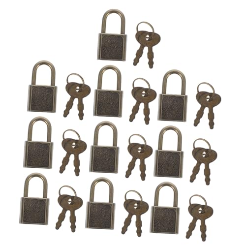 ELAYARD 10 Stück Mini Vorhängeschloss aus Zinklegierung Kompakte Sicherheitslösung für Schmuckschatullen Handtaschen Rucksäcke und Schranktüren Elegantes Design mit Schlüssel ELAYARD 10 Stück Mini Vorhängeschloss aus Zinklegierung Kompakte Sicherheitslösung für Schmuckschatullen Handtaschen Rucksäcke und Schranktüren Elegantes Design mit Schlüssel von ELAYARD
