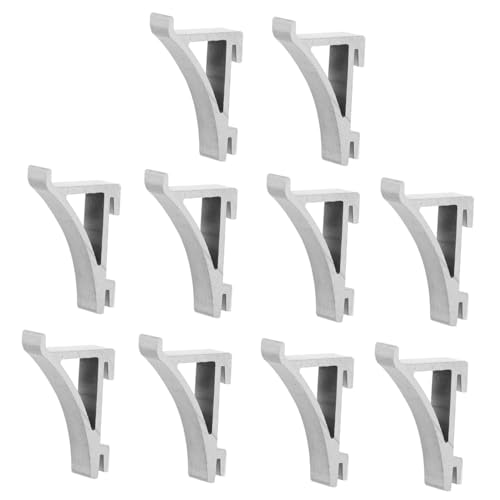 ELAYARD 10 Stück Teiliges Edelstahl Kühlschrank Clips Gefrierschrank Regalhalterungen Stabile Aluminiumklemmen zur Sicheren Befestigung von Einlegeböden für Kühlschrank und Gefrierfach von ELAYARD