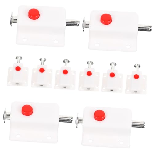 ELAYARD 10 Stück Teiliges Federriegel aus Abs kunststoff und Selbstspannender Schranktür schnappverschluss mit Robustem Federmechanismus Langlebiger Türriegel für Möbel und Fenster Weiß von ELAYARD