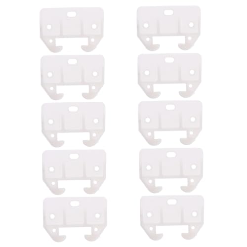 ELAYARD 10 Stück Teiliges Kunststoff Schubladenschienen Führungen Robust Verschleißfest für Möbel Schrankkommoden Geeignet Weiß Langlebig und Stabil von ELAYARD