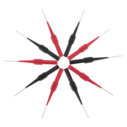 ELAYARD 10 Stück Teiliges Multimeter Prüfspitzen Hochleitfähige Elektrische Testnadeln Dünne Langlebige Messspitzen für Präzise Messungen Passend für Multimeter Prüfleitungen Tragbar und von ELAYARD