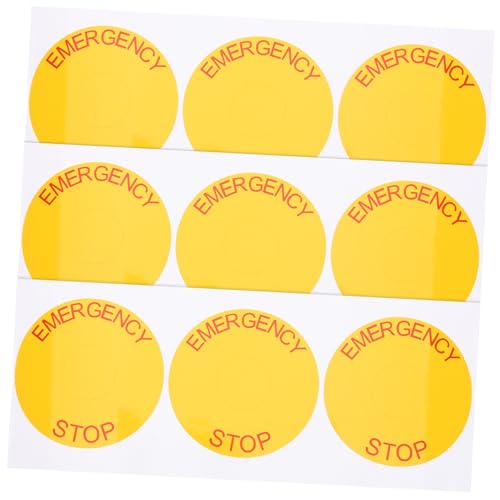 ELAYARD 10 Stück Teiliges Not aus schilder Aufkleber für Maschinen Not aus notfall Stoppschild Industrie Warnhinweis Selbstklebend Stark Haftend Vielseitig Einsetzbar für Werkstatt ELAYARD 10 Stück Teiliges Not aus schilder Aufkleber für Maschinen Not aus notfall Stoppschild Industrie Warnhinweis Selbstklebend Stark Haftend Vielseitig Einsetzbar für Werkstatt von ELAYARD