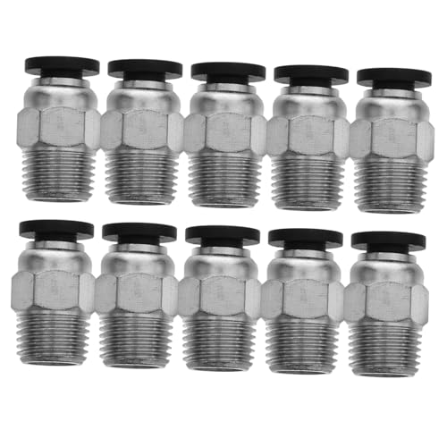 ELAYARD 10 Stück Teiliges Ptfe Schlauch Pneumatik Steckverbinder Gerader Pneumatischer Stecker Kompatibel mit Ed Bowden Extruder und Ender Drucker Zubehör Hitzebeständig und Sicher von ELAYARD