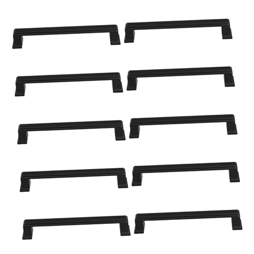 ELAYARD 10 Stück Teiliges Schwarze Industrielle Küchenschrankgriffe aus Massivem Aluminiumlegierung Robuste Retro Schubladengriffe für Schränke Kleiderschränke und Möbel mit Elegantem ELAYARD 10 Stück Teiliges Schwarze Industrielle Küchenschrankgriffe aus Massivem Aluminiumlegierung Robuste Retro Schubladengriffe für Schränke Kleiderschränke und Möbel mit Elegantem von ELAYARD