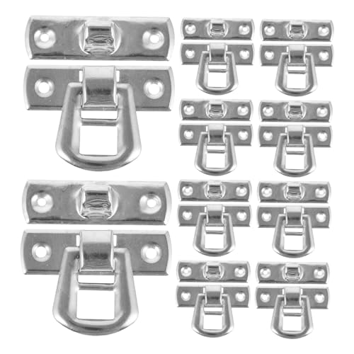 ELAYARD 10 Stück Teiliges Vintage Holzbox Riegelverschluss Geschenkbox Haspe Schmuckschatullen Verschluss Sicher und Dekorativ Vintage Design Kompakt und Einfach Montierbar von ELAYARD