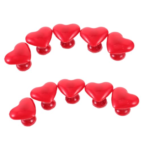 ELAYARD 10 Stück Teiliges Wc Herzförmiger Toilettenspülknopf Helfer aus Abs Praktische Drucktaste für Wc zubehör Langlebig und Einfach zu Bedienen für Zuhause Badezimmer von ELAYARD