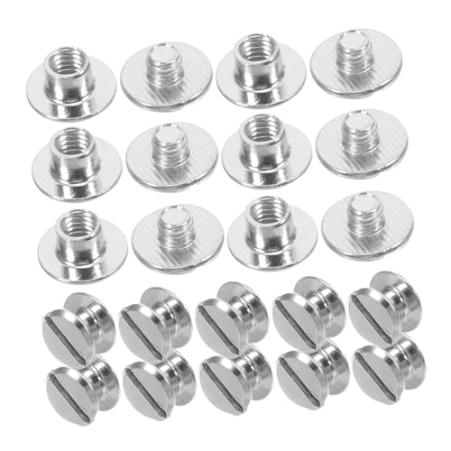 ELAYARD 100 Stück Metallbuchschrauben für Buchbindung Langlebige Chicago Rivets mit Einfachem Einzel Schlitz Design Geeignet für Scrapbooks Fotoalben Aktenordner Vielseitig für Büro und von ELAYARD