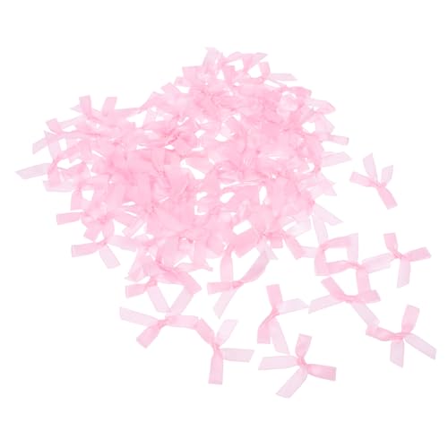 ELAYARD 100 Stück Mini Satin Schleifen Fadensichere Deko Schleifen für Basteln Hochzeit Scrapbooking DIY Party Verzierung Kuchen Topper von ELAYARD