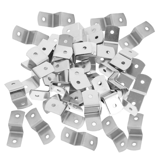 ELAYARD 100 Stück Z Form Metallhalterungen Tischklammern Bildrahmen Befestigungswinkel für Foto und Tischplattenbefestigung Rostfrei Einfach zu Montieren Stabile Verbindung Silberfarben ELAYARD 100 Stück Z Form Metallhalterungen Tischklammern Bildrahmen Befestigungswinkel für Foto und Tischplattenbefestigung Rostfrei Einfach zu Montieren Stabile Verbindung Silberfarben von ELAYARD