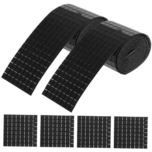 ELAYARD 12 Rollen Selbstklebende Mosaikaufkleber Quadratische Schwarze Glas spiegelsteine DIY Wanddeko für Küche Bad Schlafzimmer Abziehbare Strapazierfähige Mosaikfliesen für von ELAYARD