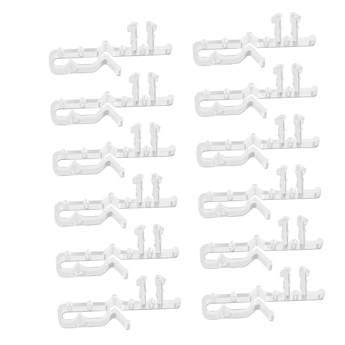 ELAYARD 12 Stück Teiliges Transparentes Jalousien Volant Clips Einfache Diy Montage Stabile Ersatzhalter für Vertikale Jalousien Geeignet für Fenster und Heimgebrauch von ELAYARD