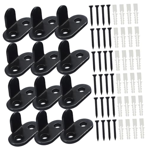 ELAYARD 12 Stück Teiliges Türstopper aus Stahl für Schiebetüren Bodenführung für Scheunentüren und Kleiderschrank Robuste Laufrolle mit Schrauben Kompatibel Doppelflügeligen Türen von ELAYARD