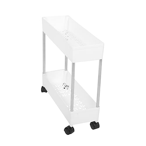 ELAYARD 1Stück Kreativer Mehrschichtiger Trolley Rack für Mobiler Lagerwagen Aufbewahrung von Küchenutensilien Bücherregal oder Badezimmer Organizer Langlebig von ELAYARD