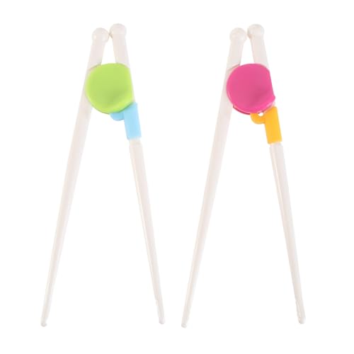 ELAYARD 2 Paare Trainingsstäbchen für Erwachsene Wiederverwendbare Lern Essstäbchen mit Breiter Spitze Kratzfest für Rechts und Linkshänder Spülmaschinenfest Grün von ELAYARD