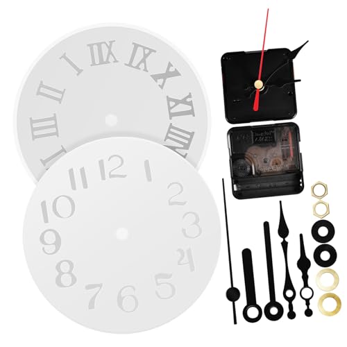 ELAYARD 2 Sätze DIY Uhrwerk Kit mit Silikon Resin Form für Wanduhr Ersatz Mechanismus mit Zeigern und Sekundenpunkt Stabile Materialien für Langlebige Uhr Bastelprojekte ELAYARD 2 Sätze DIY Uhrwerk Kit mit Silikon Resin Form für Wanduhr Ersatz Mechanismus mit Zeigern und Sekundenpunkt Stabile Materialien für Langlebige Uhr Bastelprojekte von ELAYARD