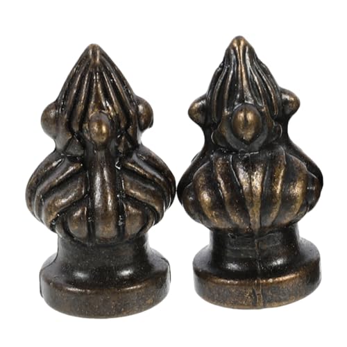 ELAYARD 2 Stück Antike Lampen Finials aus Zinklegierung Retro Finial Dekorationen für Kronleuchter und Tischlampen Einsetzbar Langlebig und Stilvoll für Wohn und Hoteldeko von ELAYARD
