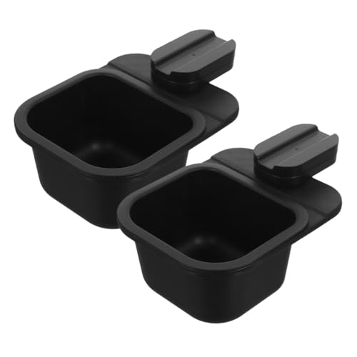 ELAYARD 2 Stück Drehbarer Tischmülleimer mit Mittlerer Kapazität Vielseitiger Kleiner Abfalleimer und Aufbewahrungsbox für Büro und Zuhause Platzsparend Einfach zu Montieren Schwarz von ELAYARD