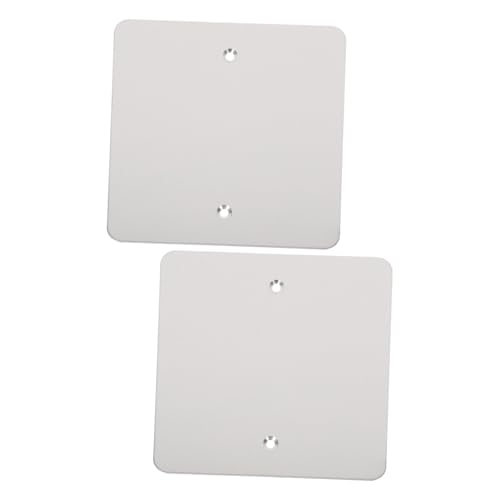 ELAYARD 2 Stück Edelstahl Abdeckplatte für Wanddose Blank Wallplate Steckdosen Abdeckung Rostfrei Robust Einfache Montage für Decken Lüfterdosen Haushaltsgebrauch von ELAYARD